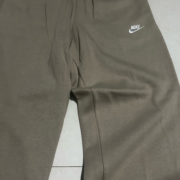 Nike Olive Sweatpants with White Swoosh Logo